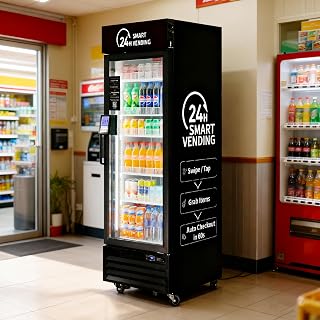 HAHA Smart AI Vending Machine with Card Reader, Combo Snack & Drink Machine, 6-Layer 252 - B0FVG3G1ZT