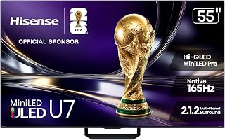 Hisense 55" U7 Mini-LED ULED 4K UHD Best Premium Gaming Google Smart TV (55U7SG, 2026 - B0GR9NQZQQ