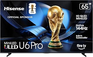 Hisense 65" U6 Pro Series Mini‑LED ULED 4K UHD HDR Gaming AI Smart Fire TV - B0GT8GLWZH