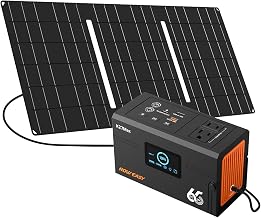 HOWEASY Portable Power Station 135W（270W Peak), Foldable 30W Solar Panel | Backup Lithium Battery with - B0GWHGPBSF