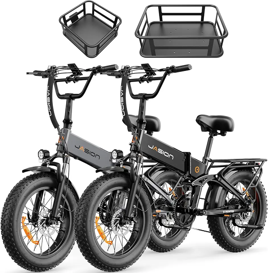 Jasion X-Hunter/ST/PRO Electric Bike for Adults,1800W/1400W Peak 20''Fat Tire Foldable Ebike,Folding E Bike Up to - B0GQL61KDH