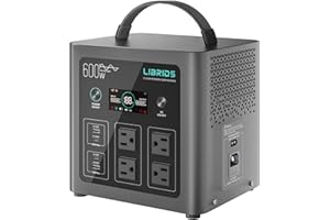 LIBRIDS Portable Power Station C600, 640Wh LiFePO4 Battery, 600W (Peak 1200W) Solar Generator, 1.5H Fast - B0GSDX8LTM