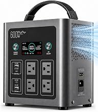 LIBRIDS Portable Power Station C600, 640Wh Solar Generator 600W 4 AC Output | 1200W Peak, - B0H9RWG765