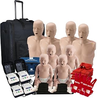 MCR Medical CPR Manikin/AED Training Kit, 4 Adult/4 Infant, Medium Tone | Practice CPR and - B07Q523NZ9