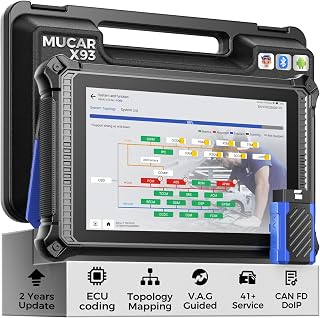 MUCAR X93 OBD2 Scanner,10.1" OE-Level Wireless Bidirectional Scan Tool with ECU Coding & Topology Map,4000+ - B0H4FK49JR