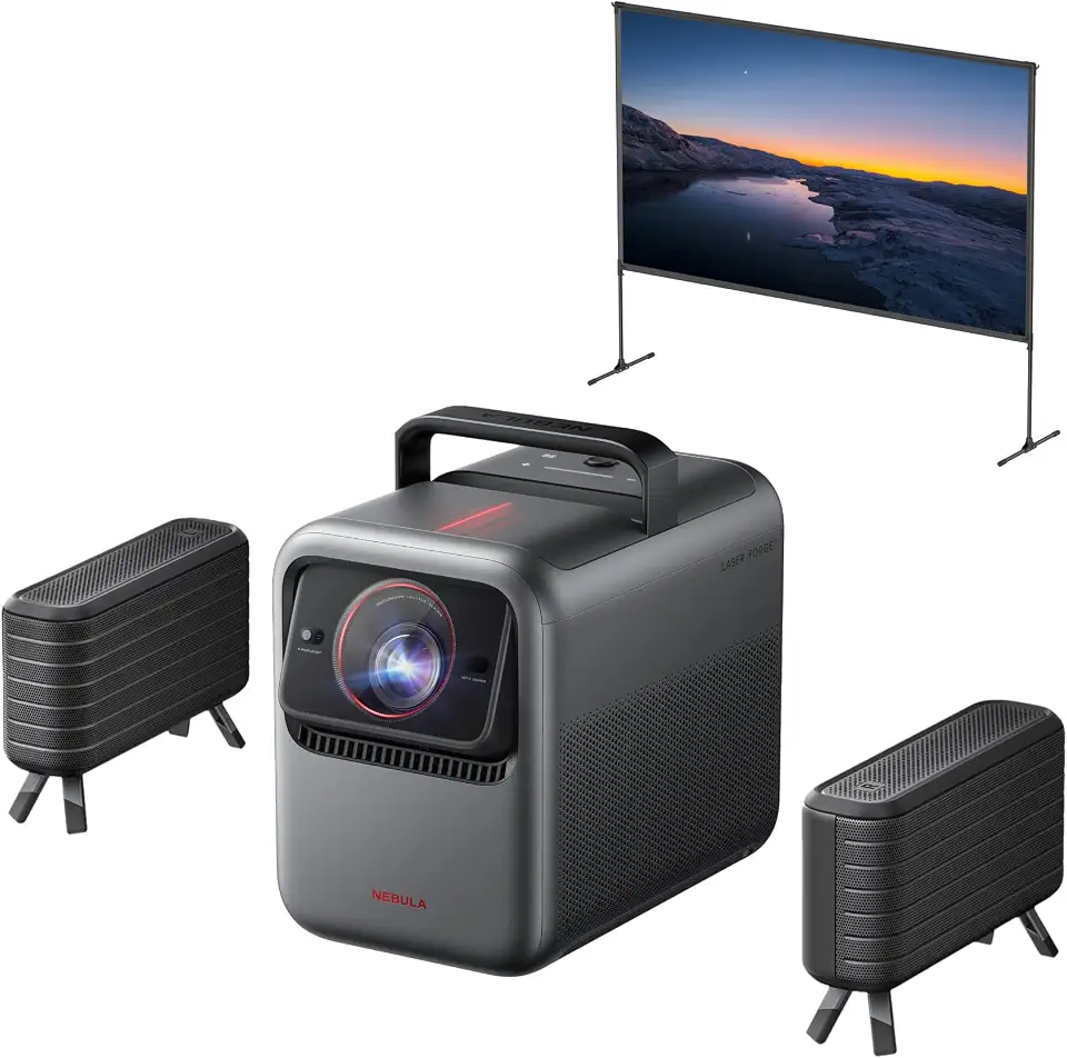 Nebula X1S Bundle 4K Laser Projector, 6,000 ANSI Lumens, 56,000:1 Dynamic Contrast, 4.1.2 Surround Sound - B0HC6YLQK9