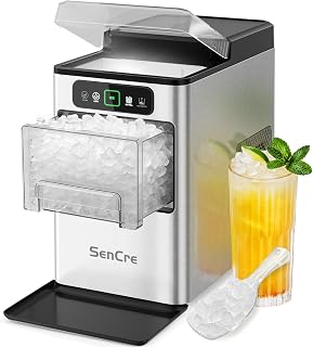 Nugget Ice Maker 40lbs/Day Countertop Ice Makers Chewable Pellet Ice | Ice Machine Ready in - B0H4YCFS4Q