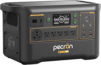 PECRON Portable Power Station F3000LFP, 3072Wh Solar Generator, 3600W LiFePO4 Battery Home Backup, Fast Charging Power Station Expand Capacity to 10752Wh, Solar Generators for Home Use, Camping, RV