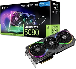 PNY NVIDIA GeForce RTX™ 5080 Epic-X RGB™ OC Triple-Fan Graphics Card - B0DTJDR3V9