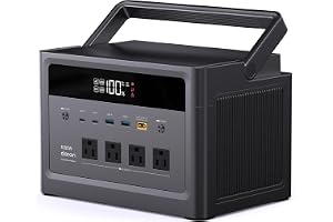 Portable Power Station 2000W Peak, 576Wh LiFePO4 Battery Solar Generator | 1.8H Fast Charging, Emergency - B0G8HQRTVS