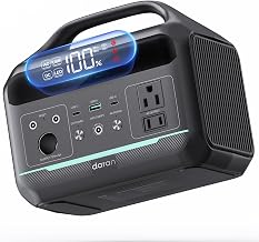 Portable Power Station 300W, 192Wh Large Power Bank with 110V AC Outlet, LiFePO4 Battery Backup, - B0GY8P9K4L