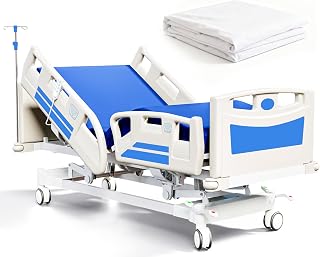 Premium Full Electric Hospital Bed for Home Use, 5 Function Medical Bed with 4.7” Foam - B0FWD9Q1V7