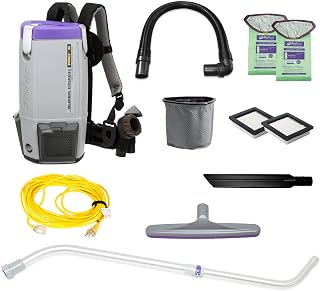 ProTeam Super Coach Pro 6 Backpack Vacuum Commercial with Telescoping Wand Tool Kit, 6 Quart, - B01EZ6NAVA