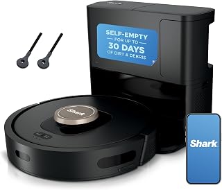 Shark AV2501AE AI Robot Vacuum with XL HEPA Self-Empty Base, Bagless, 60-Day Capacity, LIDAR Navigation, - B08QZVSC8D