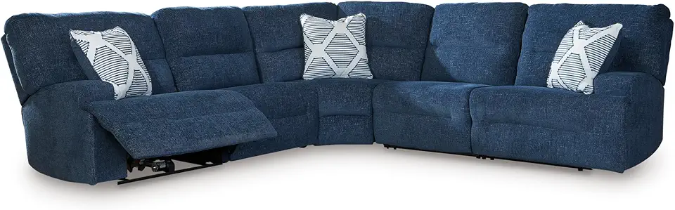 Signature Design by Ashley Acklen Place Contemporary Stain Resistant 5-Piece Power Reclining Sectional with Armrest, - B0FSJRBLV4