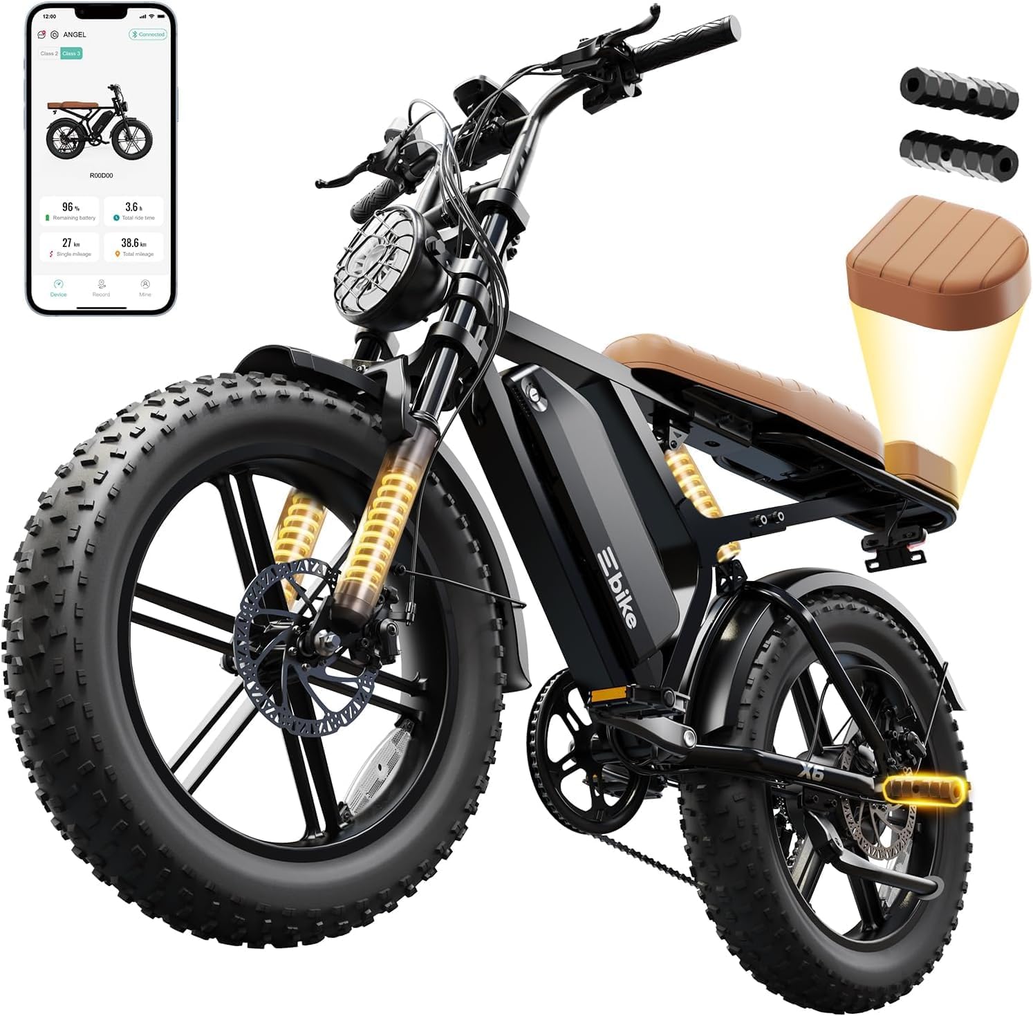 SISIGAD Electric Bike for Adults, 1500W Peak Motor E Bike - B0G9QX72B2