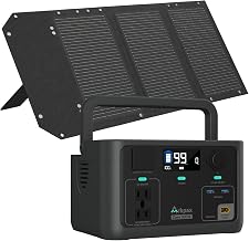 Solar Generator 192Wh with 100W Solar Panel | 300W Portable Power Station, LiFePO4 Battery, 10ms - B0GSPPDLB1
