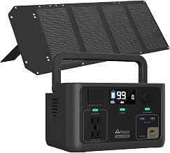 Solar Generator 192Wh with Portable Solar Panel 60W | 300W Portable Power Station, LiFePO4 Battery - B0GSPXKMRG
