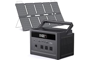 Solar Generator with Panels Included, Portable Power Station 1200W Peak | 576Wh LiFePO4 Battery Power - B0GY93K5C4