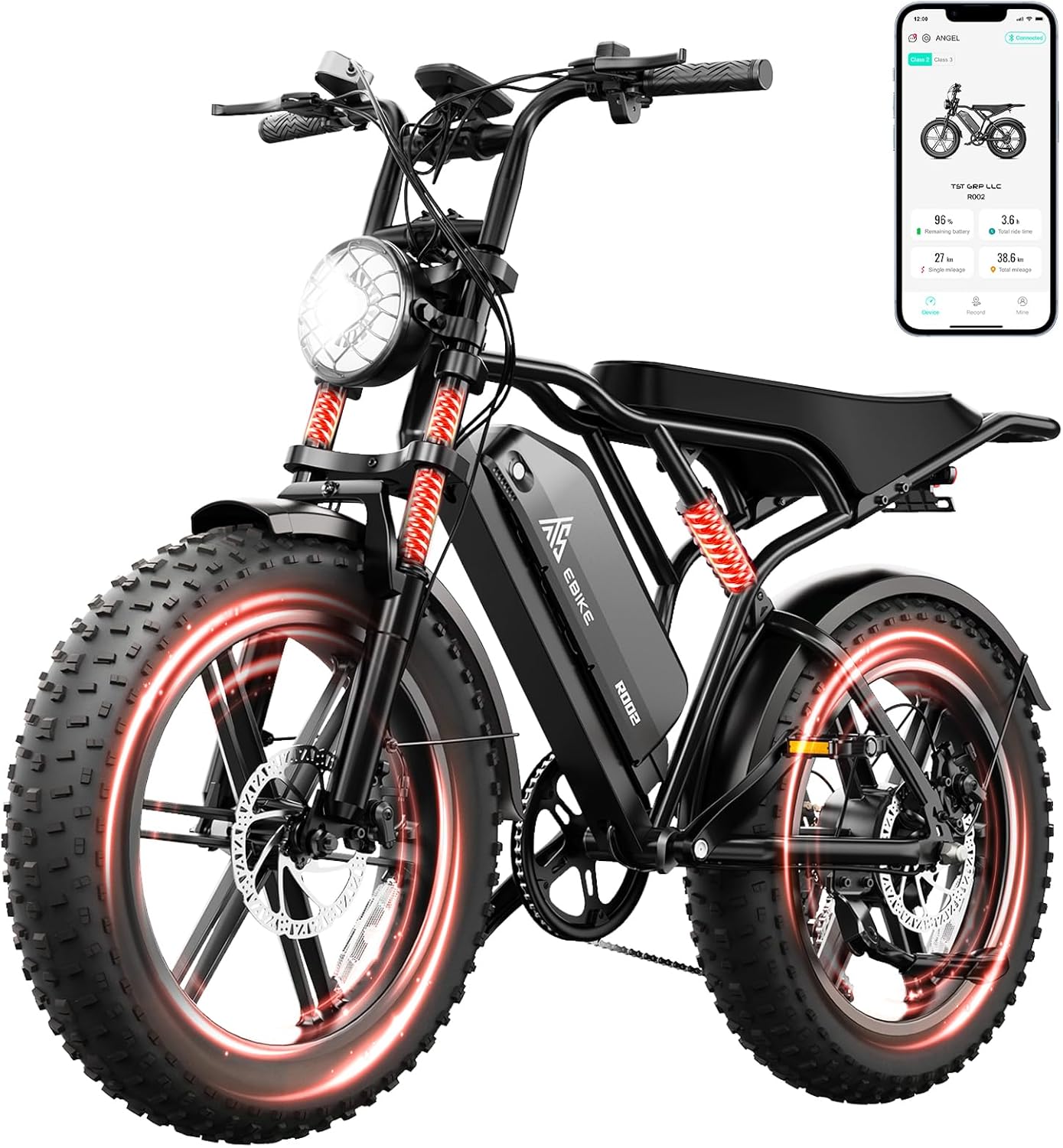 TST Electric Bike for Adults 1500W Peak 20" Fat Tire - B0G9S333GG