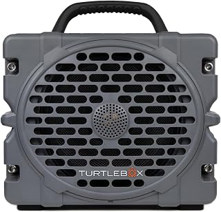 Turtlebox Grande, Largest Outdoor Bluetooth Speaker, Waterproof, Gray | Rugged, Portable, Plays to 126db, Deep Bass, Shockproof, IP-67, 40hr+ Battery, Unlimited Pairing for Full Stereo Experience