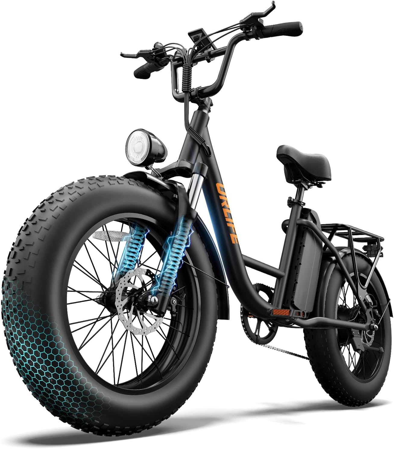 URLIFE Electric Bike for Adult, 20" Fat Tire Electric Bike, - B0GK8R4X8X