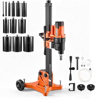 VEVOR Diamond Core Drilling Machine Dry and Wet 0.8"-12" Drilling Capacity | 12 Drill Bits, - B0HDGBRYYC