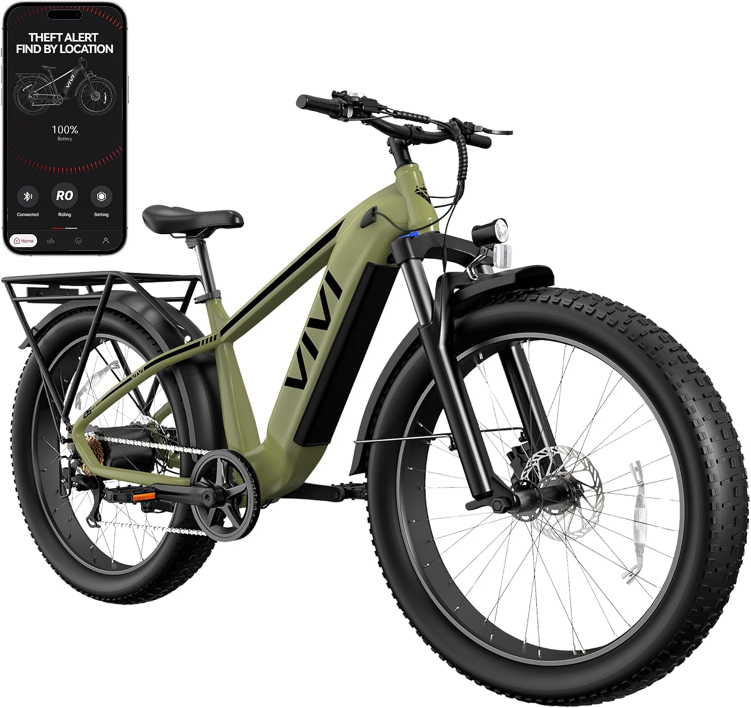 Vivi ACEpro Fat Tire Electric Bike for Adults, 26" x - B0H2JDNTP9