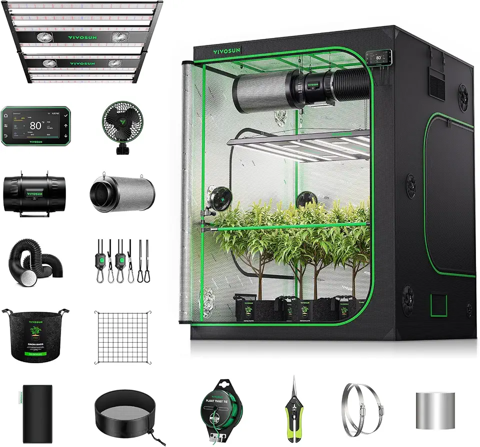 VIVOSUN 5x5 Pro Grow Tent Kit 850W Aerolight E42A+ Smart Pro Control System | Tunable - B0GY73CF1Y