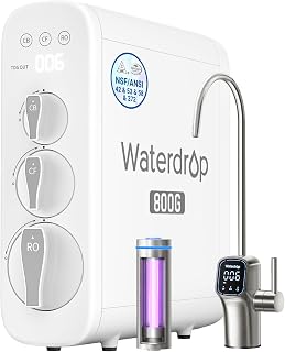Waterdrop G3P800 Reverse Osmosis Water Filter, 800 GPD, Tankless RO System | NSF/ANSI 42 & - B0987FCQQW