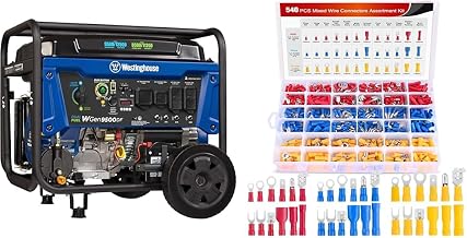 Westinghouse 12500W Dual Fuel Generator and 540PCS Nilight Mixed Electrical Wire Connectors Kit - B0D6QL7XRC