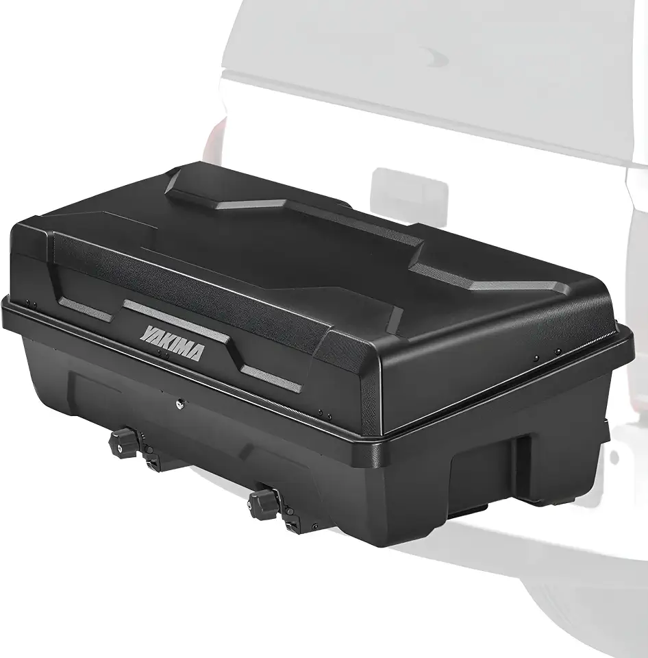 Yakima EXO SwingBase Hitch Base Rack with GearLocker Cargo Box, Black | Vehicle Rooftop Cargo - B0D7DTMFCJ