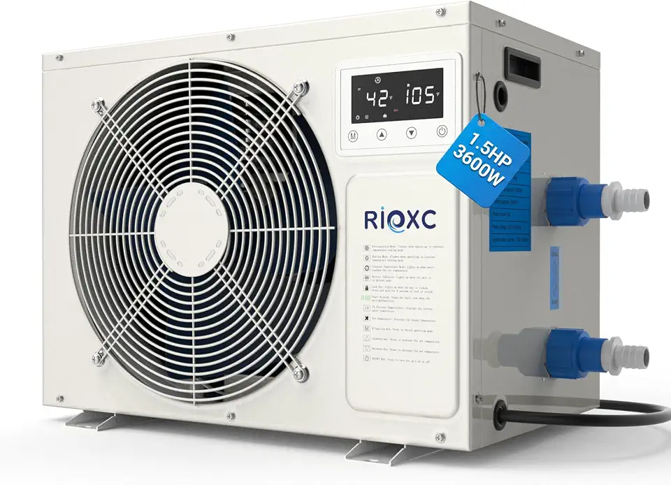 1-1/2 HP Cold Plunge Chiller, 500 Gallon Cold & Heat Ice Bath Water Chiller for - B0H5VQV6RZ