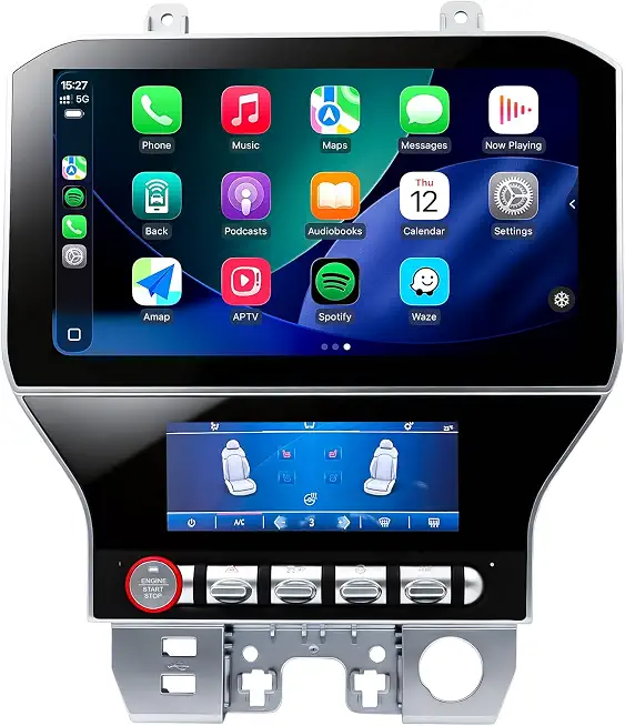 11.5"+7" Octa Core 6+128GB Car Radio Stereo for 2015-2022 Ford Mustang, Plug and Play Android - B0GLPPZR6K
