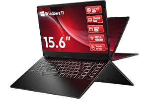 15.6" 2-in-1 Touchscreen Laptop with Windows 11, i3-10100Y, 16GB, 256GB SSD | 360° Convertible, 1080P - B0HBVLBJSR