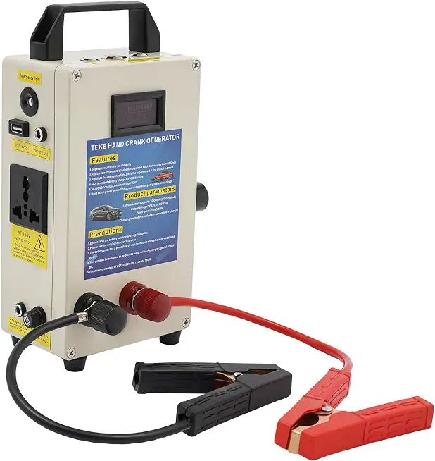 150W Hand Crank Generator 15600mAh Portable Power Station High Power Manual Power Supply Emergency Charger - B0HGR5HN81