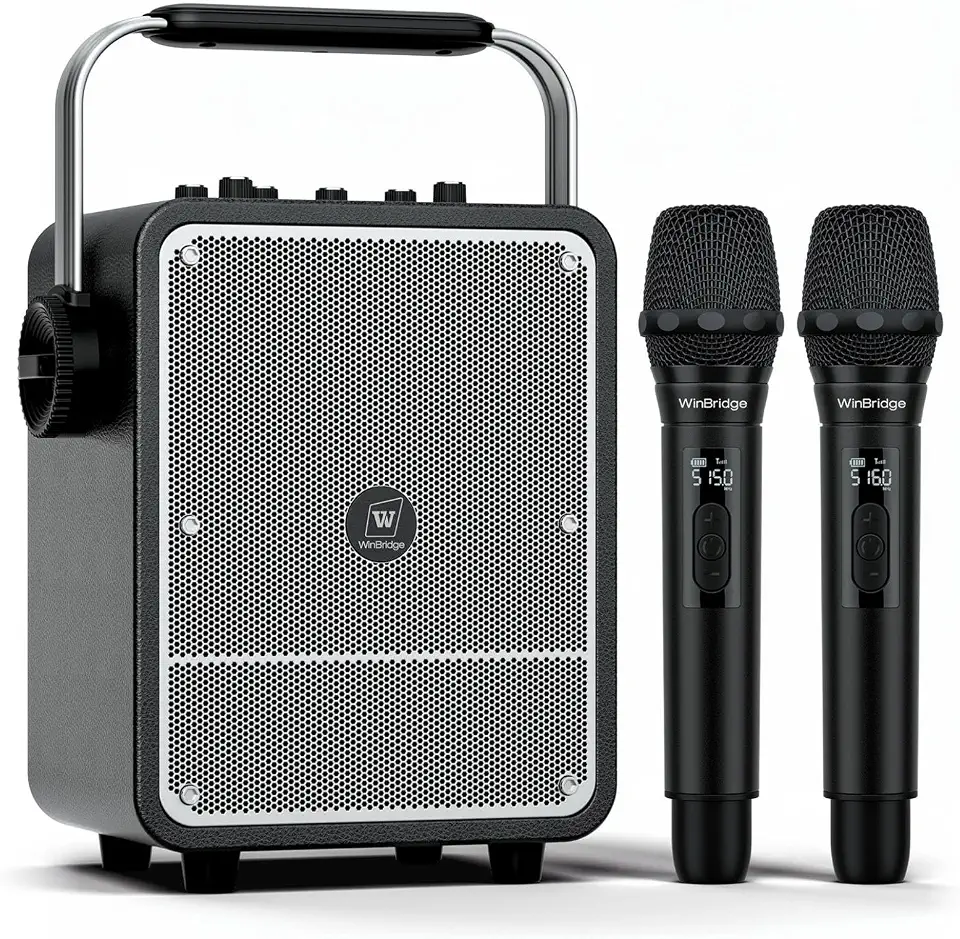 150W High-Power Karaoke Machine with 2 Wireless Microphones for Adults S200 - B0GF6V6LWJ