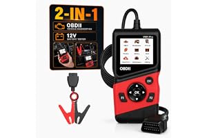 2-in-1 OBD2 Scanner with 12V Battery Tester Car Repair Diagnostic Tool | Instantly Read & - B0H5QKJ6Q4