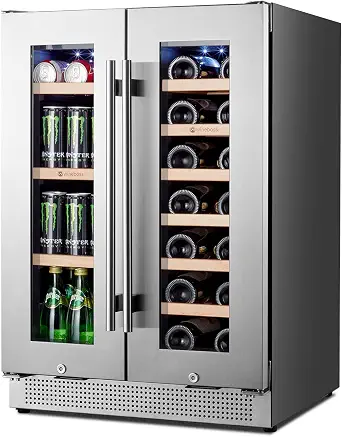 24 inch Wine and Beverage Refrigerator Dual Zone - B0B258YNZF