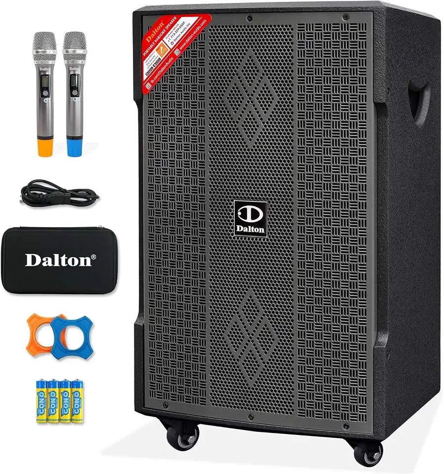 500W RMS Dalton DS12XPro Outdoor Speakers Karaoke Machine 12 Inch Woofer Big Portable Bluetooth Speaker - B0CTQ374JL