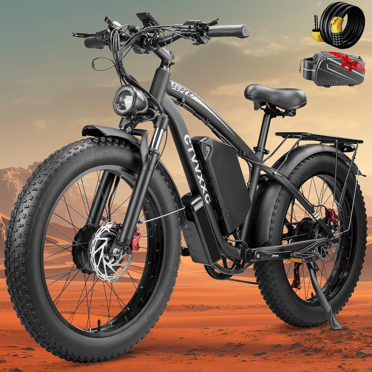 6000W Peak Dual Motor Ebike for Adults - 52V 34Ah - B0GHV263BC