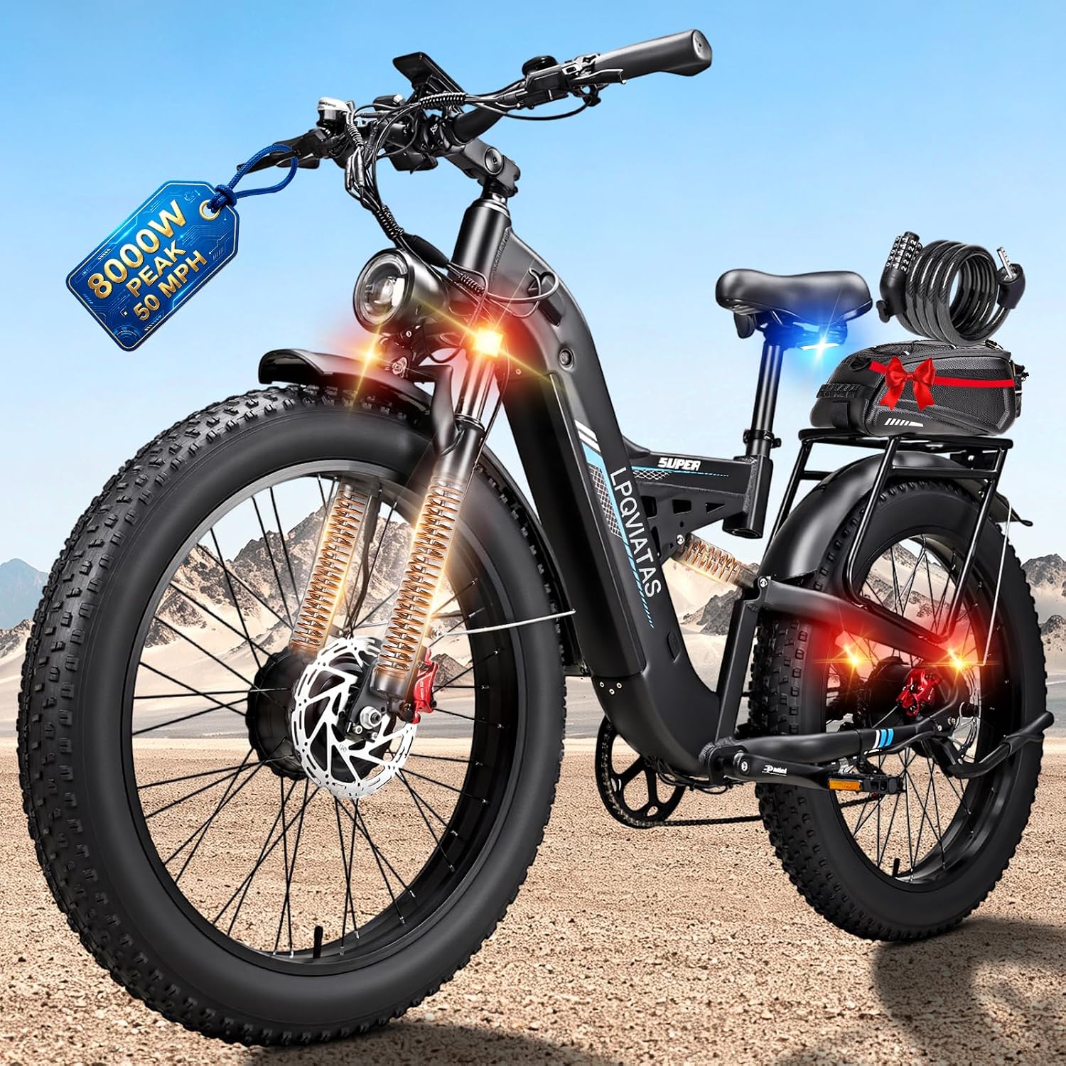 8000W Peak 47-50MPH Dual Motor Electric Bike for Adults,52V 30Ah - B0GT4BLHFT