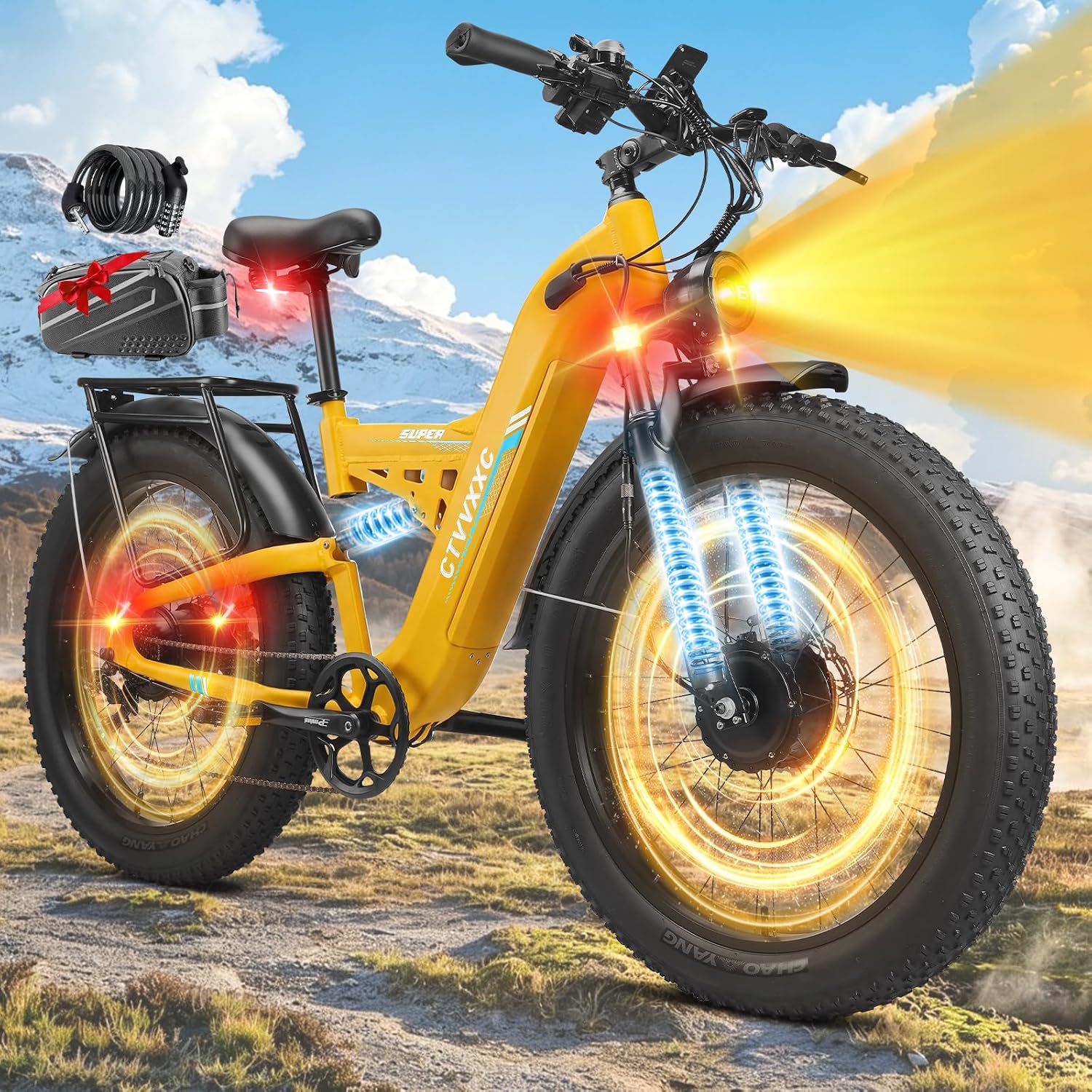 8000W Peak Dual Motor Ebike for Adults, 50MPH Max Speed - B0GSVCT617