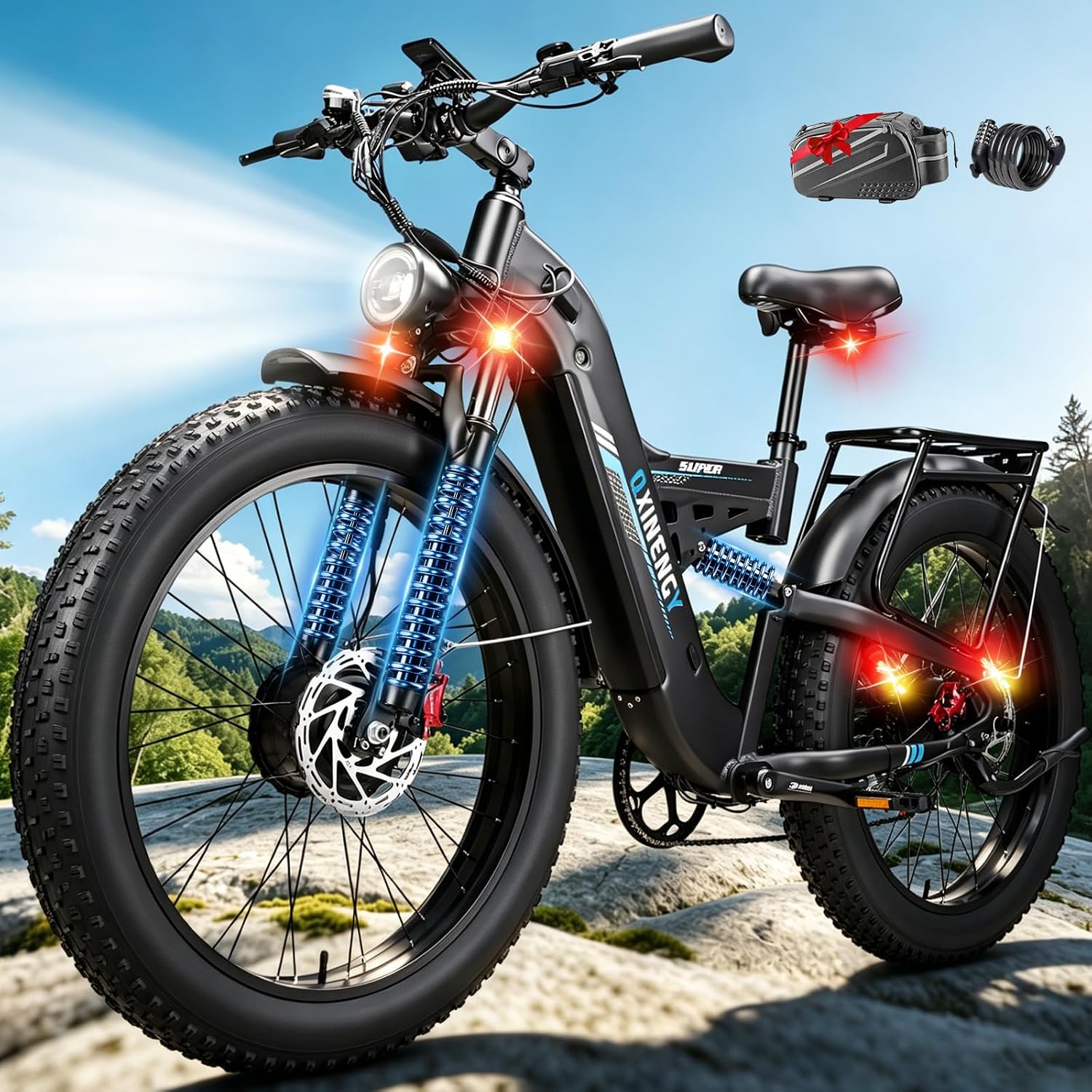 8000W Peak Dual Motor Ebike for Adults, Fast Electric Bike, - B0GT4HFPLP