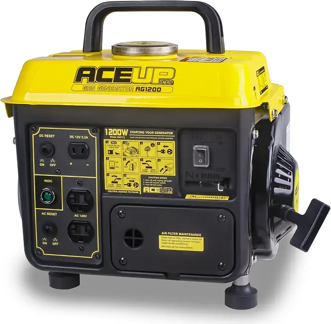 Aceup Energy 1200W Gas Generator, Small Lightweight Generator for Home Use, EPA Compliant - B0G11GWV81