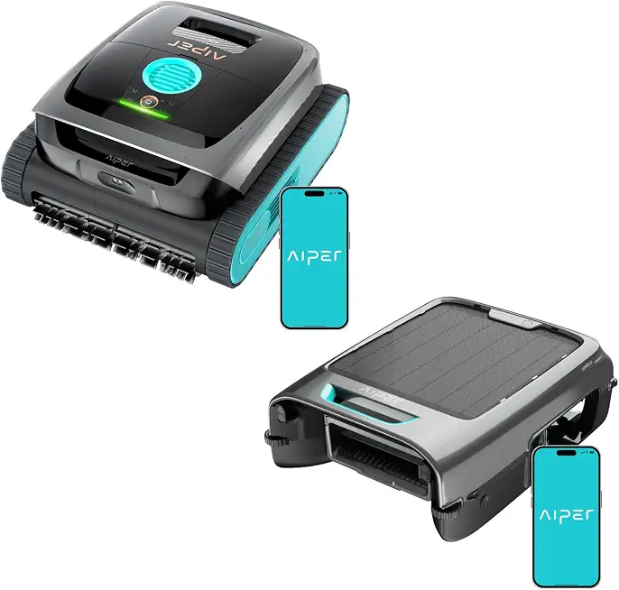 AIPER Scuba S3 & EcoSurfer S2 Pool Cleaner Robot and Solar Pool Skimmer - B0HCVQVYKF