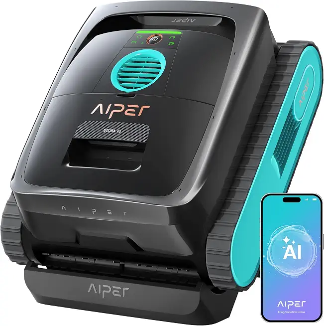AIPER Scuba V3 AI Vision Cordless Robotic Pool Cleaner, Include Wireless Charging Dock, Smart Waterline - B0GY8DDHTN