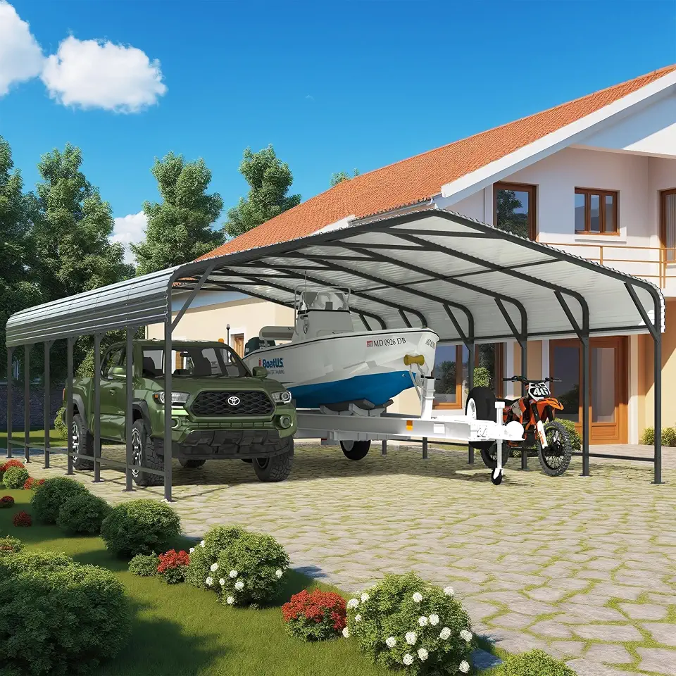 AirWire 20x30 FT Metal Carport Canopy with Reinforced Base - B0H32Z4NGJ