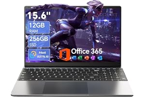 AKCHART 15.6'' AI Laptop with Office 365 12GB RAM 256GB SSD Win 11 Laptops | - B0H94LG15F