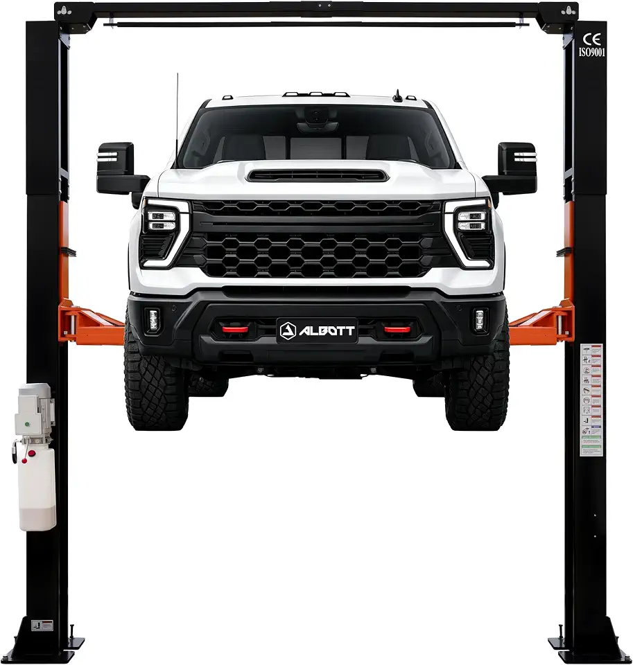 Albott 10000 lb Overhead 2 Post Car Lift, 4HP Hydraulic Auto Lift | 3+2 Adjustable - B0H32SVKJL